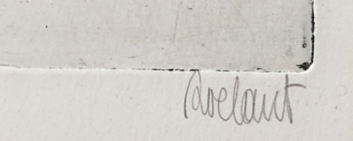 Grafisch werk van de  Belgische kunstenaar André Roelant