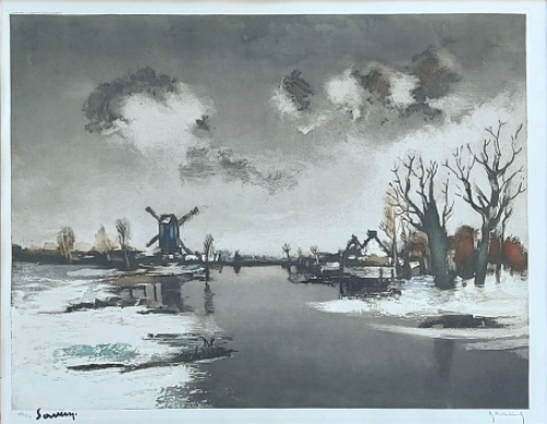 Litho van R. Hebbelinck naar Valerius De Saedeleer