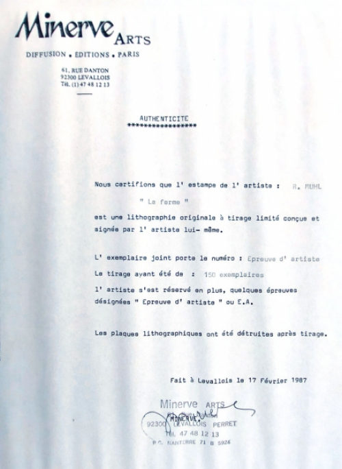 Litho Ferme 1987 EA