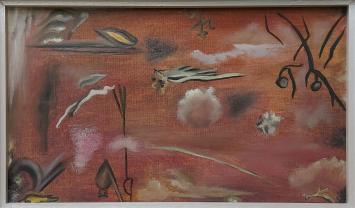 Schilderij uit 1964 van de kunstschilder Roger Nellens