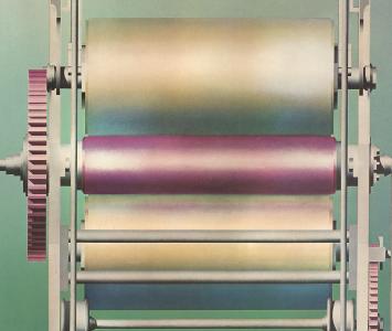 Roger Nellens met een litho gedrukt op 30 exemplaren