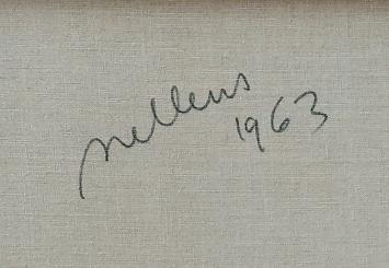 Bootje op het strand met strandstaketsel 1963