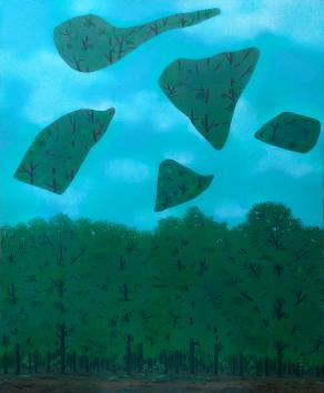 Schilderij uit 1979 van de kunstschilder Roger Nellens