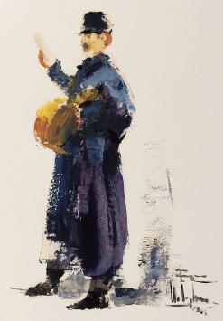 Kunstwerk op papier van Roger Van Belleghem