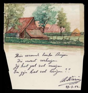 Gesigneerde aquarel van Roger Warnie kopen