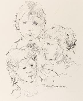 Roland Laermans  met een kunstwerk op papier