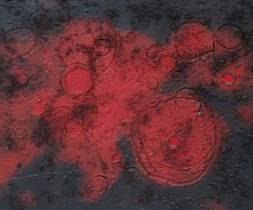 Roland Laermans  met een kunstwerk uit 1988