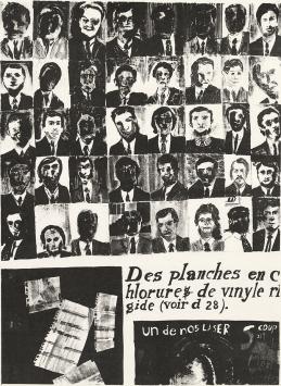 De Franse kunstenaar met grafiek uit 1973