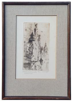 Gesigneerde ets van Romain Malfliet kopen