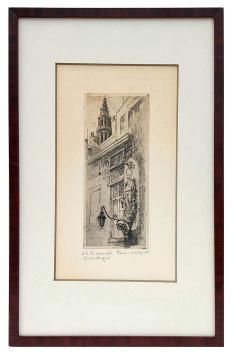 Gesigneerde ets van Romain Malfliet kopen