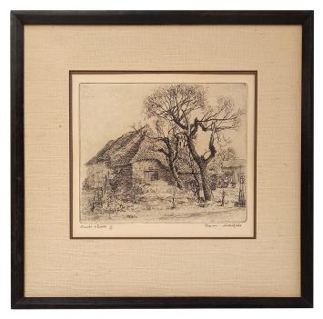 Gesigneerde ets van Romain Malfliet kopen