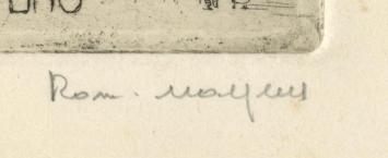 Romain Malfliet met een ets voor kerst en nieuwjaar