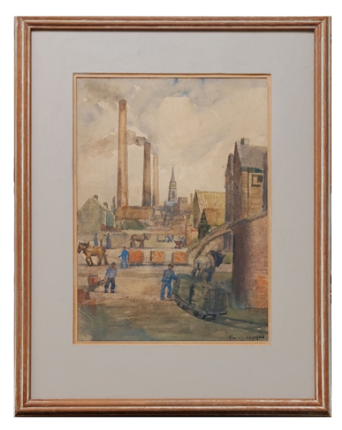 Aquarel van de Belgische kunstenaar Romain Malfliet