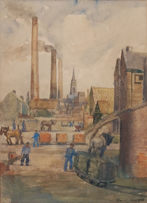 Aquarel van Malfliet kopen, steenfabrieken