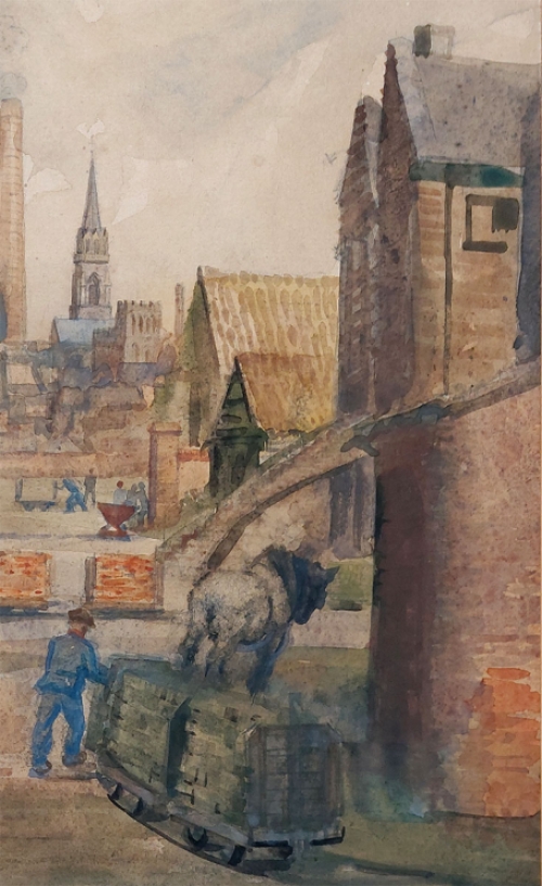 Kunstwerken van R. Malfliet, de steenfabriek