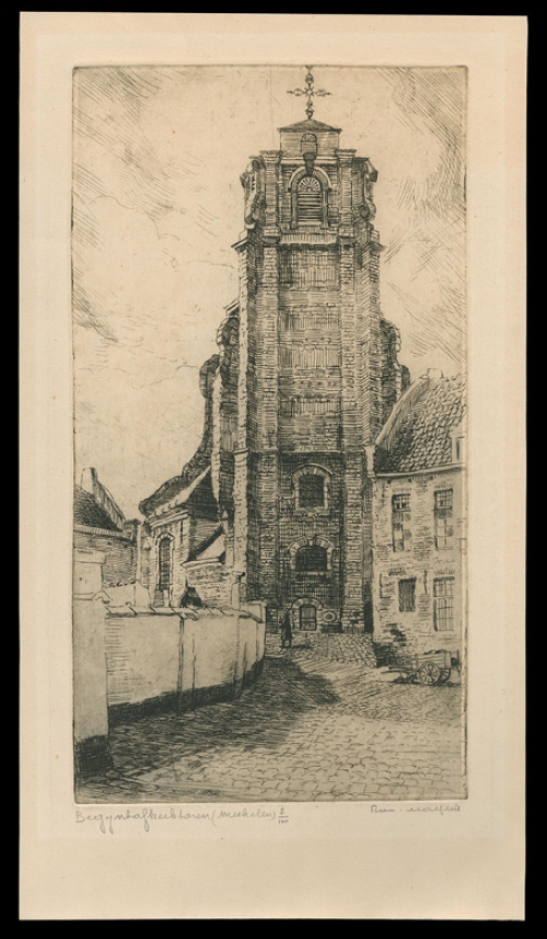 Ets van Mechelen door Romain Malfliet geëtst