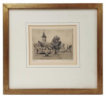 Gesigneerde ets van Romain Malfliet bestellen