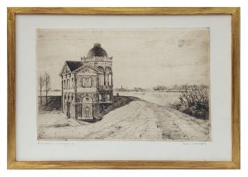 Gesigneerde ets van Romain Malfliet kopen