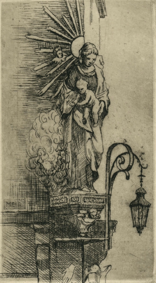 Gesigneerde ets van Malfliet kopen, geëtst in 1996