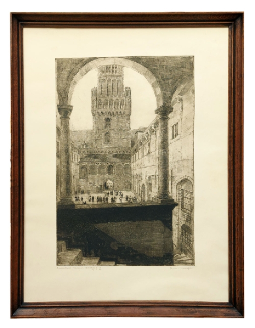 Grote gesigneerde ets van Romain Malfliet kopen