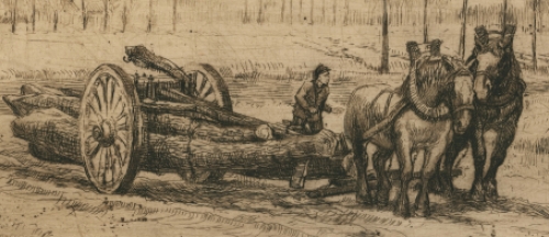 Romain Malfliet met een ets van een uitgestorven beroep