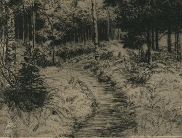 Romain Malfliet met een ets van Belsele