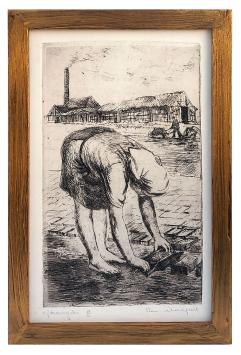 Gesigneerde ets van Romain Malfliet