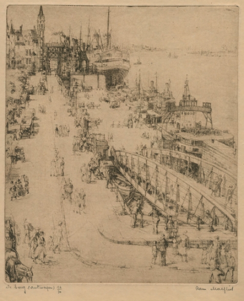 Ets van Antwerpen door Romain Malfliet geëtst