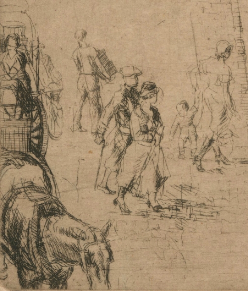 Belgische etser Romain Malfliet met een fijne ets