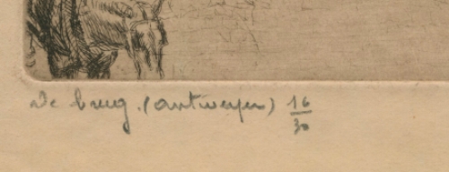 Etsen van de Belgische kunstenaar Romain Malfliet kopen