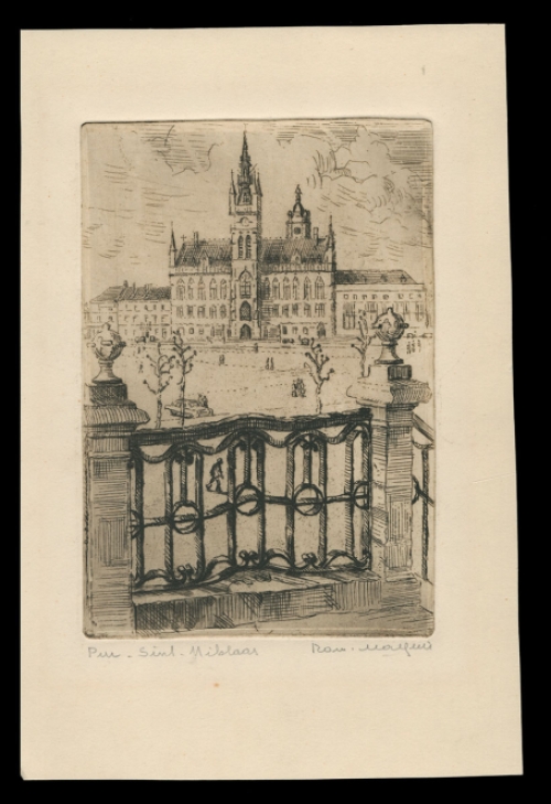 Gesigneerde ets van Romain Malfliet kopen