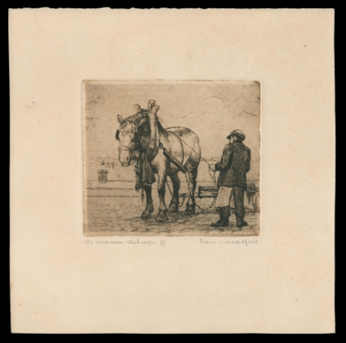 Gesigneerde ets van Romain Malfliet kopen