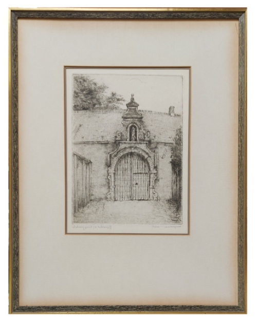 Gesigneerde ets van Romain Malfliet kopen