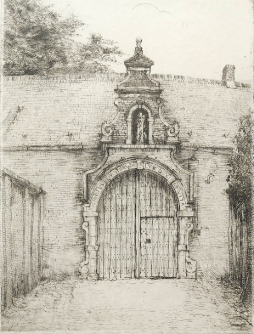 Romain Malfliet met een ets van St Niklaas