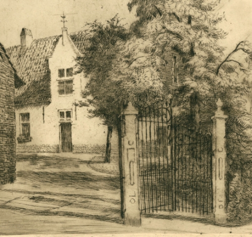 Romain Malfliet met een ets, Elversele