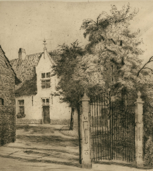 Belgische etser Romain Malfliet met een fijne ets