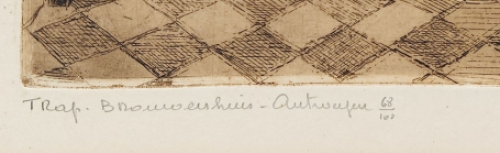 Belgische etser en tekenaar Romain Malfliet