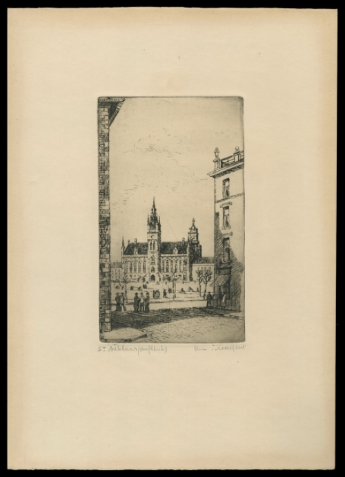 Gesigneerde ets van Romain Malfliet kopen