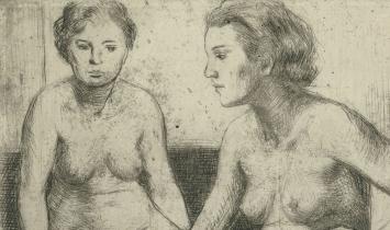 Romain Malfliet met een ets