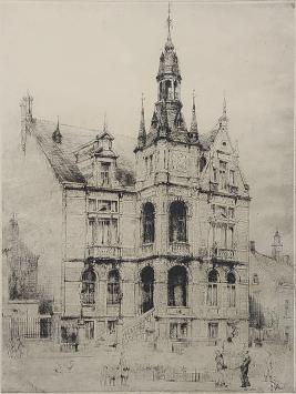 Gemeentehuis Hemiksem, ets van Malfliet kopen