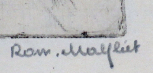 Belgische etser en tekenaar Romain Malfliet