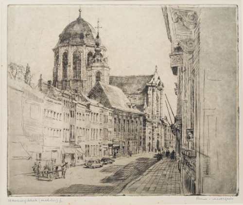 Gesigneerde ets van Malfliet kopen