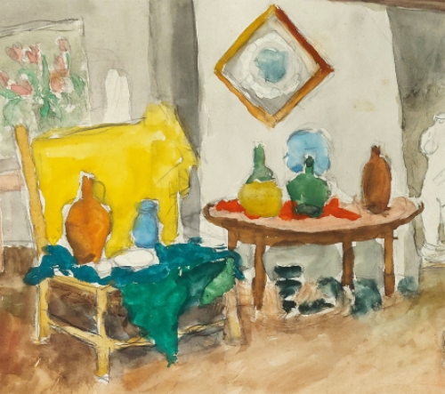 Romain Malfliet met een frisse aquarel