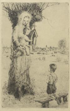 Genummerde en gesigneerde ets van R. Malfliet kopen