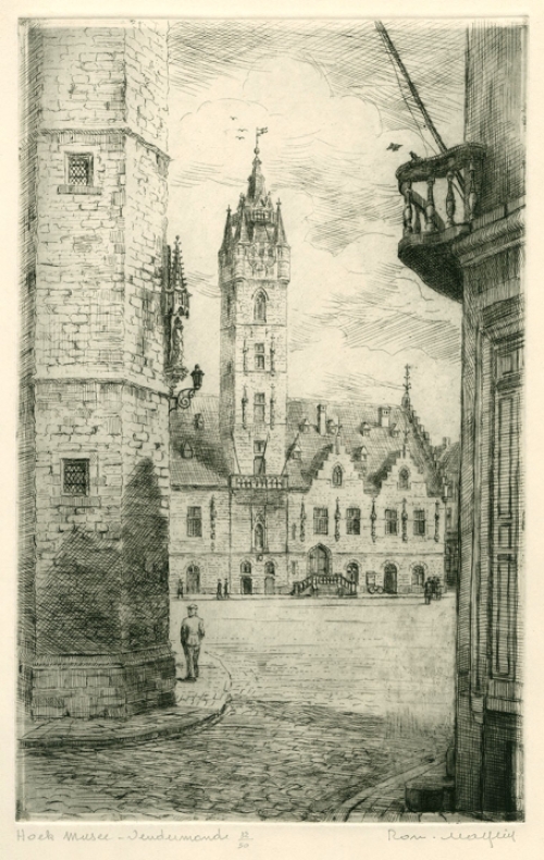 Gesigneerde ets van Romain Malfliet kopen