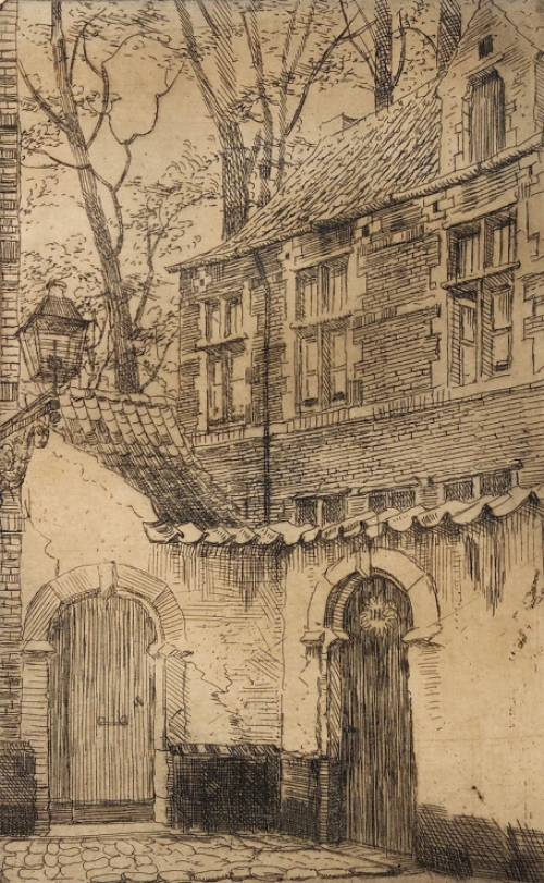 Romain Malfliet met een ets van Lier