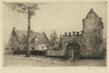 Belgische etser R. Malfliet met een ets