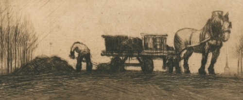 Romain Malfliet met een ets