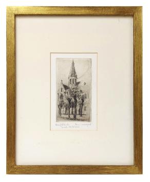 Gesigneerde ets van Romain Malfliet kopen