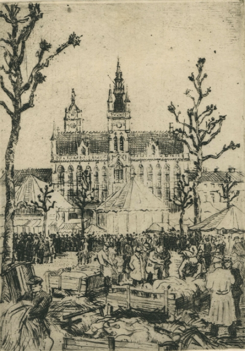 Jaarmarkt te St Niklaas, ets van Malfliet kopen